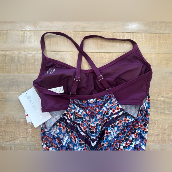 ATHLETA Marrakech Side Scrunch Tankini NWT bikini swim top - Picture 14 of 15